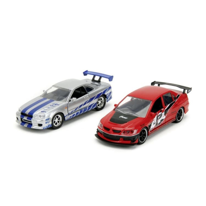 Rychle a zběsile Twin Pack 2006 Mitsubishi Lancer Evo IX + Brianův 2002 Nissan Skyline GTR R34