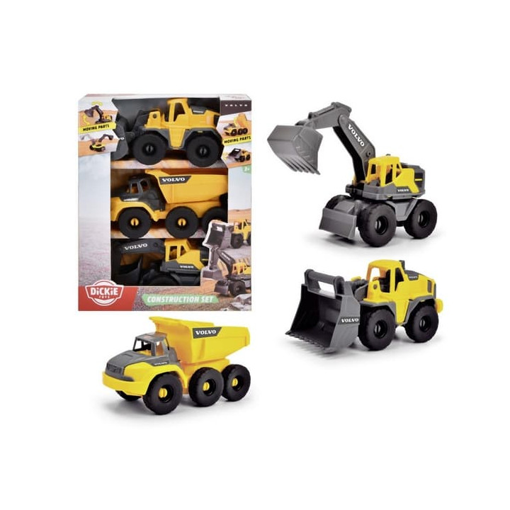 Stavební set Volvo 3 ks, 16 cm