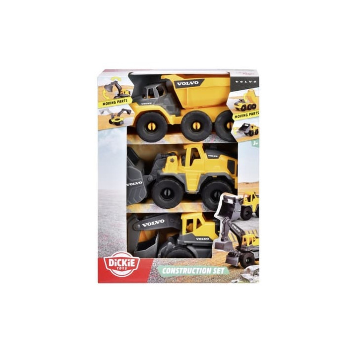 Stavební set Volvo 3 ks, 16 cm