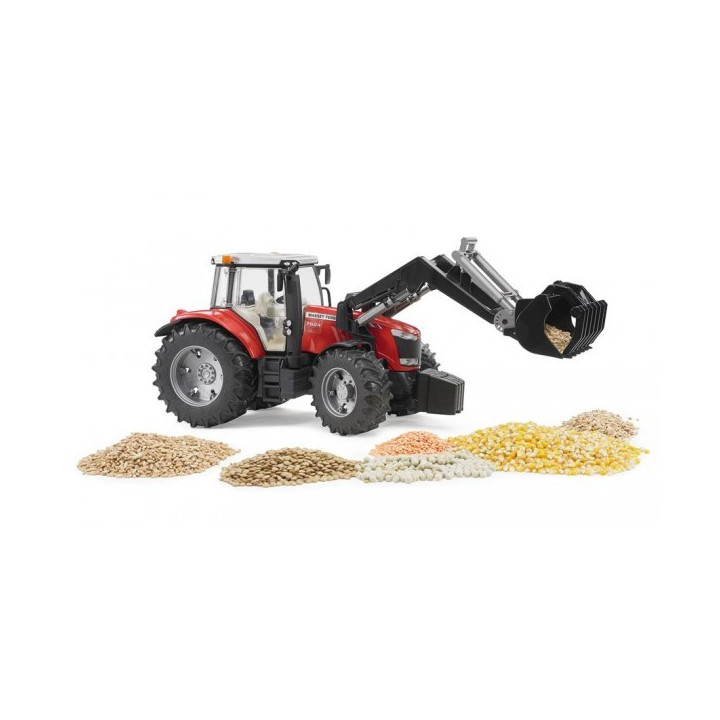 Bruder 3047 Traktor MASSEY FERGUSON + čelní nakladač