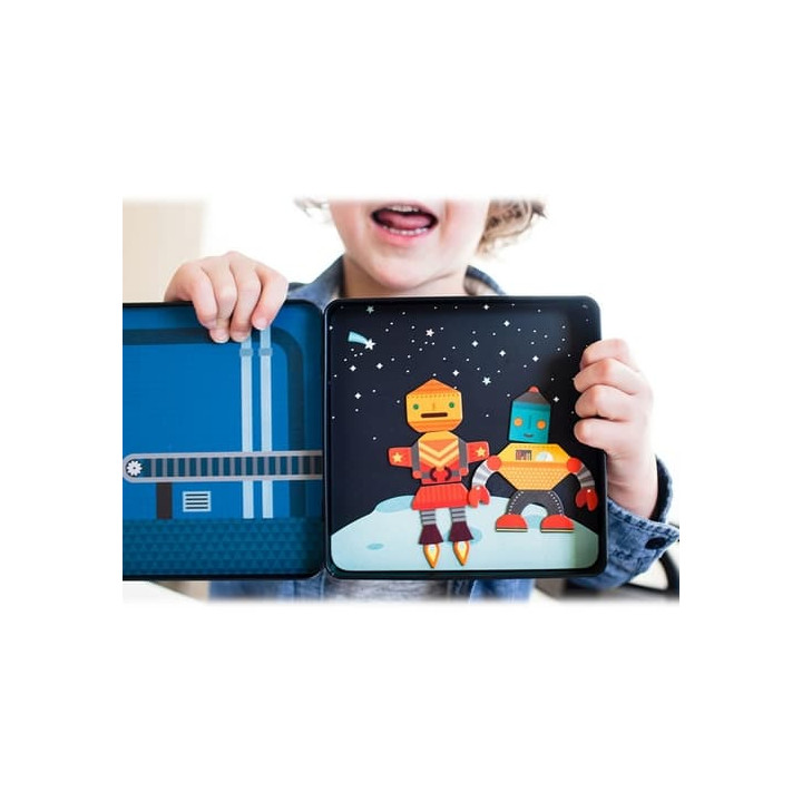 Petit Collage Magnetická hra Roboti