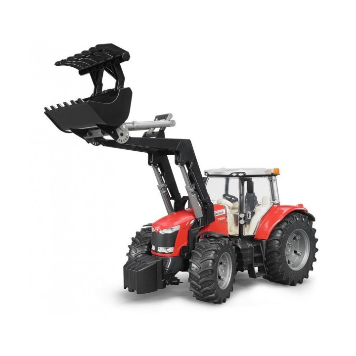 Bruder 3047 Traktor MASSEY FERGUSON + čelní nakladač