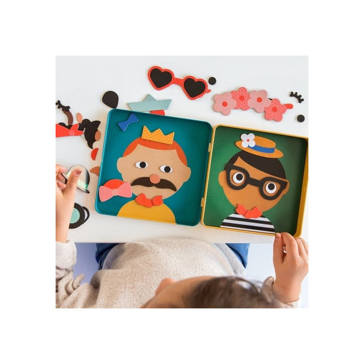 Petit Collage Magnetické puzzle Veselé tváře