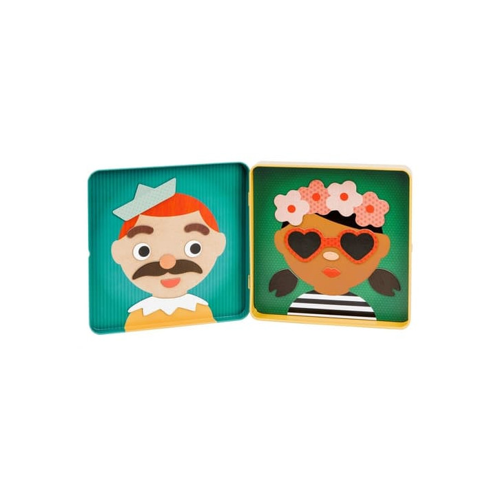 Petit Collage Magnetické puzzle Veselé tváře