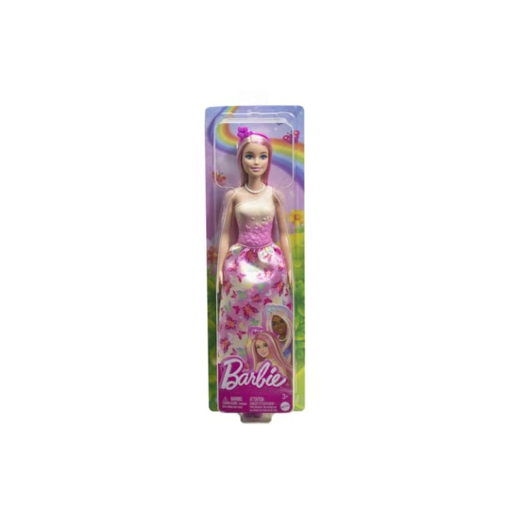 Barbie Pohádková princezna - růžová HRR08