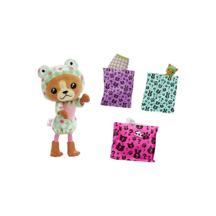 Barbie CUTIE REVEAL CHELSEA V KOSTÝMU - PEJSEK V ZELENÉM KOSTÝMU ŽABKY