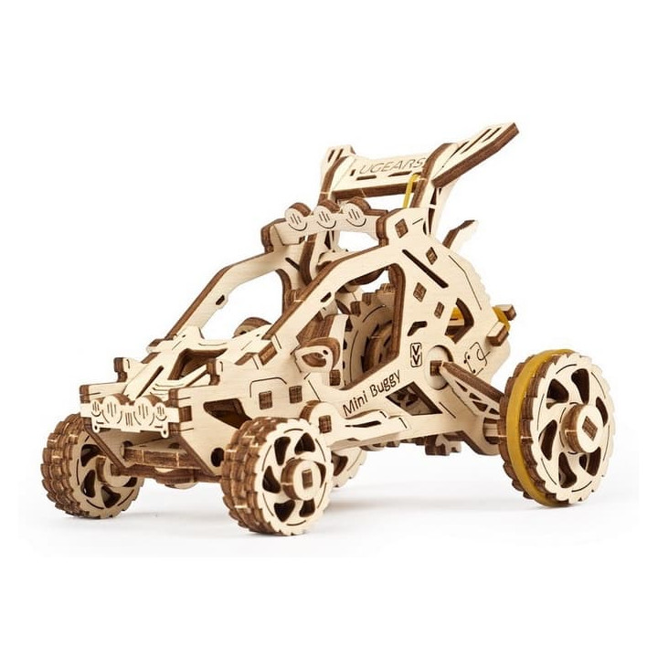 Ugears 3D dřevěné mechanické puzzle Mini bugina