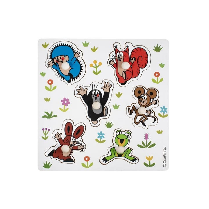 Dřevěné vkládací puzzle Krtek malé