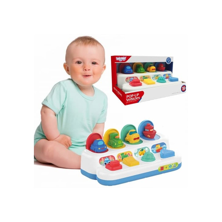 Montessori hračka s vyskakovacími autíčky