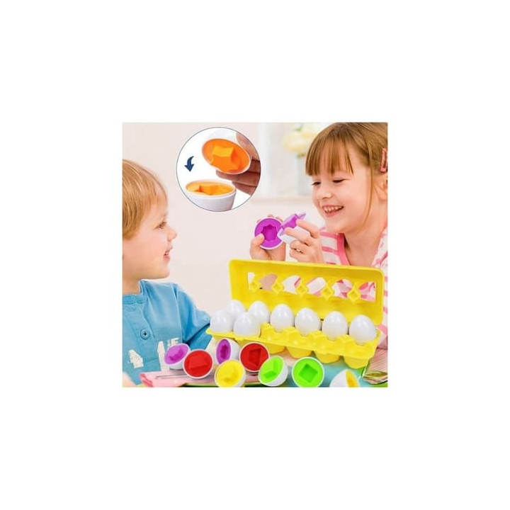 Montessori Vejce - Spojování tvarů a barev