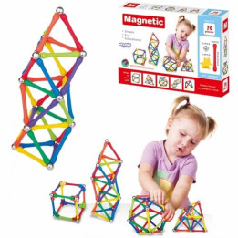 Kreativní magentická stavebnice 70ks
