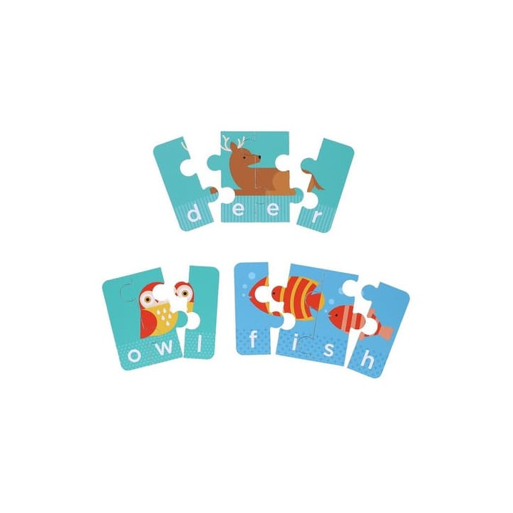 Petit Collage Moje první hláskování puzzle se zvířátky