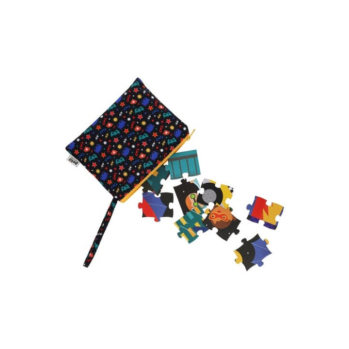 Petit Collage Oboustranné puzzle Superhrdinové