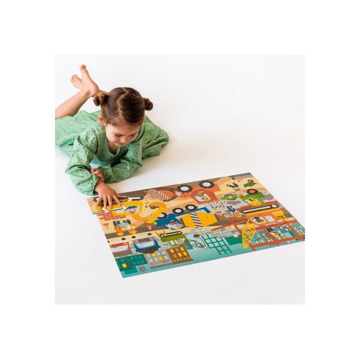 Petit Collage Podlahové puzzle stavba ve městě