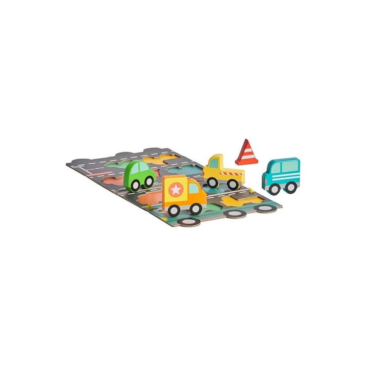 Petit Collage Robustní dřevěné puzzle Big Truck