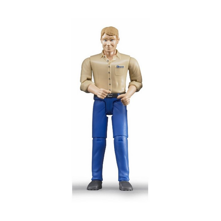 BWORLD 60006 Figurka Muž - béžová košile, modré kalhoty