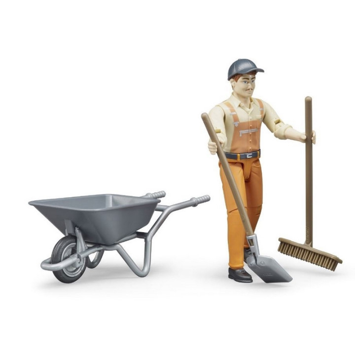 Bruder 62130 BWORLD Set komunal s figurkou