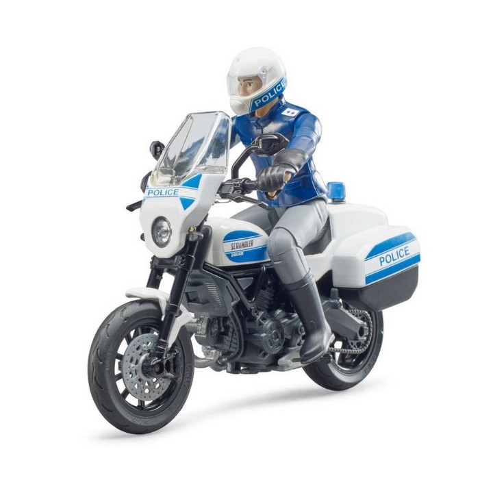 Bruder 62731 BWORLD Policejní motorka Ducati Scrambler s figurkou