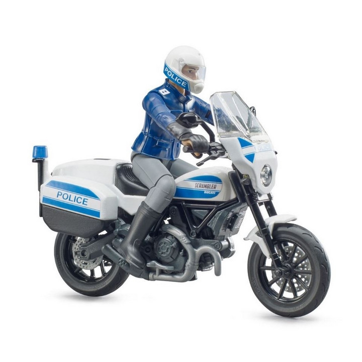 Bruder 62731 BWORLD Policejní motorka Ducati Scrambler s figurkou