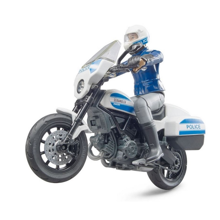 Bruder 62731 BWORLD Policejní motorka Ducati Scrambler s figurkou