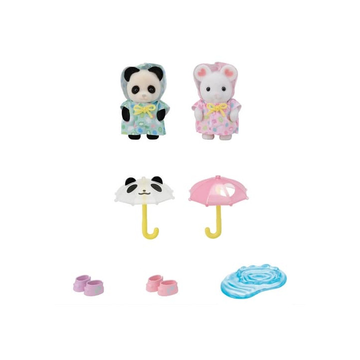 Sylvanian Families Procházka v dešti Baby Duo