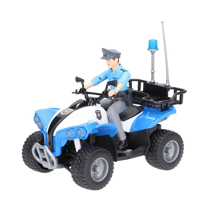 BWORLD 63010 Policejní čtyřkolka s figurkou policisty