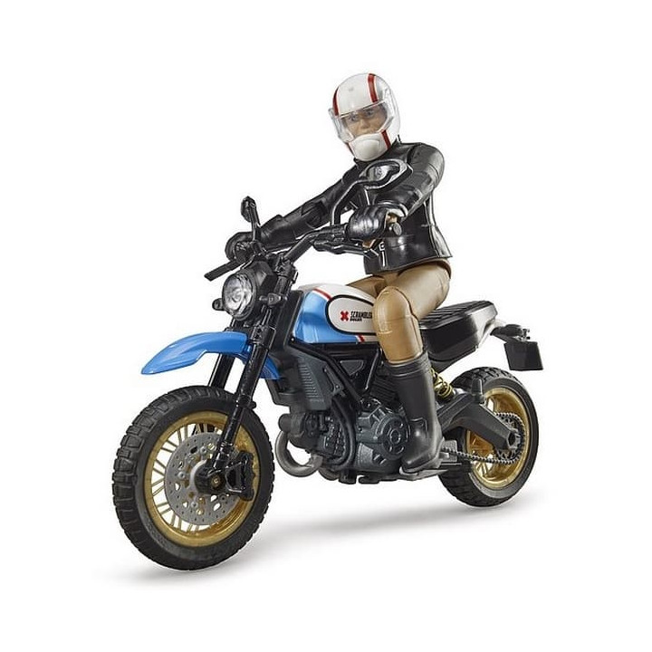 Bruder 63051 BWORLD Motocykl Scrambler Ducati Desert Sled s jezdcem