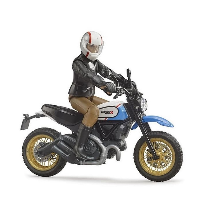 Bruder 63051 BWORLD Motocykl Scrambler Ducati Desert Sled s jezdcem