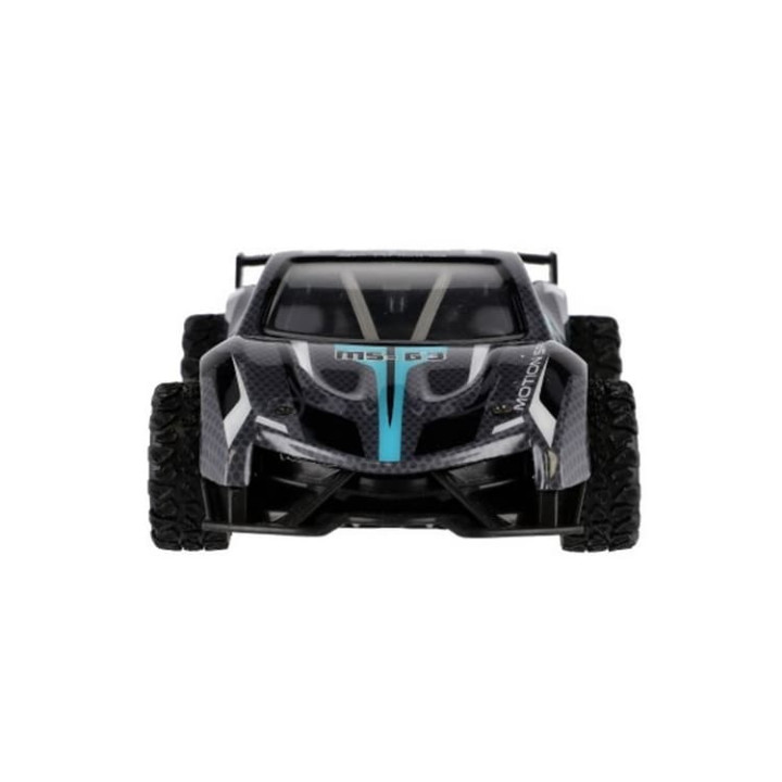 Auto RC sportovní plast 2,4GHz 20cm na baterie šedo-tyrkysové v krabici