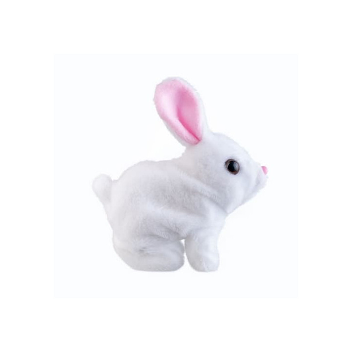 Králík Ben plyš/plast 16x17cm na baterie se zvukem s pohybem v krabici