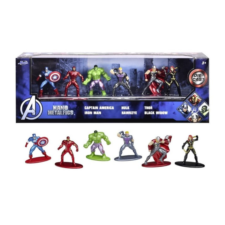 Marvel Avengers Kovové sběratelské nanofigurky sada 6 ks