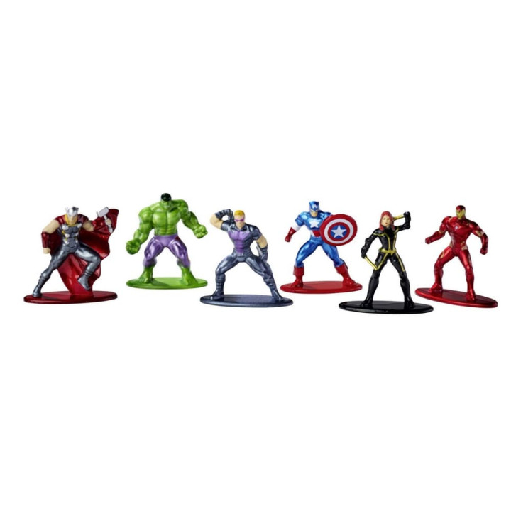 Marvel Avengers Kovové sběratelské nanofigurky sada 6 ks