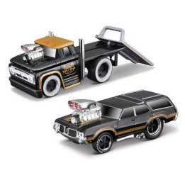 Maisto - Chevrolet C60 Flatbed 1966, Oldsmobile Vista Cruiser 1970, 1:64