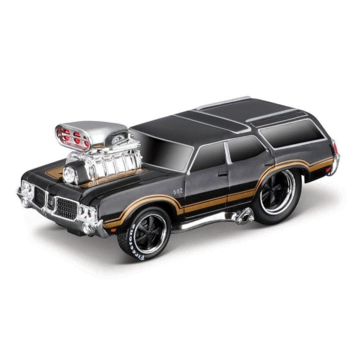 Maisto - Chevrolet C60 Flatbed 1966, Oldsmobile Vista Cruiser 1970, 1:64