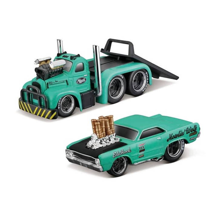 Maisto - MACK B-61 Flatbed 1953, Dodge Dart HEMI Gasser 1968, 1:64