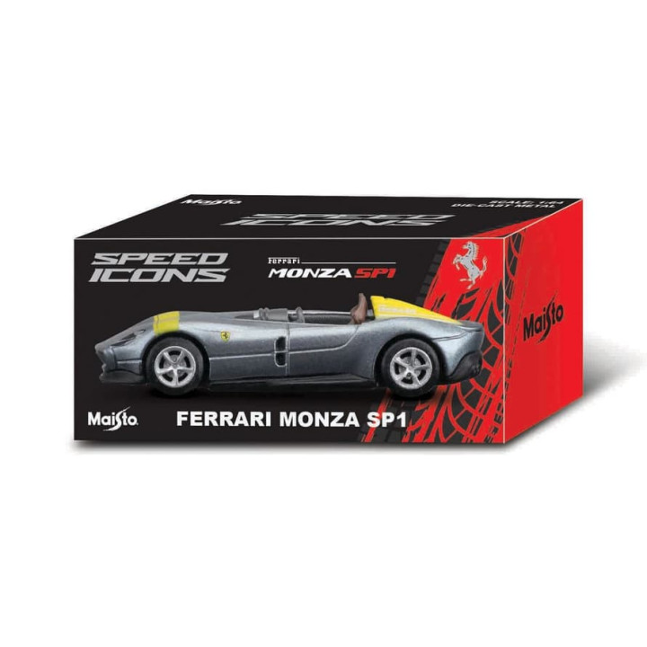 Maisto - Speed Icons - Ferrari Monza SP1, stříbrno-žlutá, 1:64