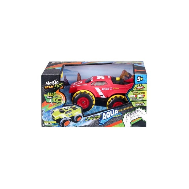 Maisto RC - Cyklone Aqua Tread - obojživelník, červená, 2,4GHz, 360°otočky