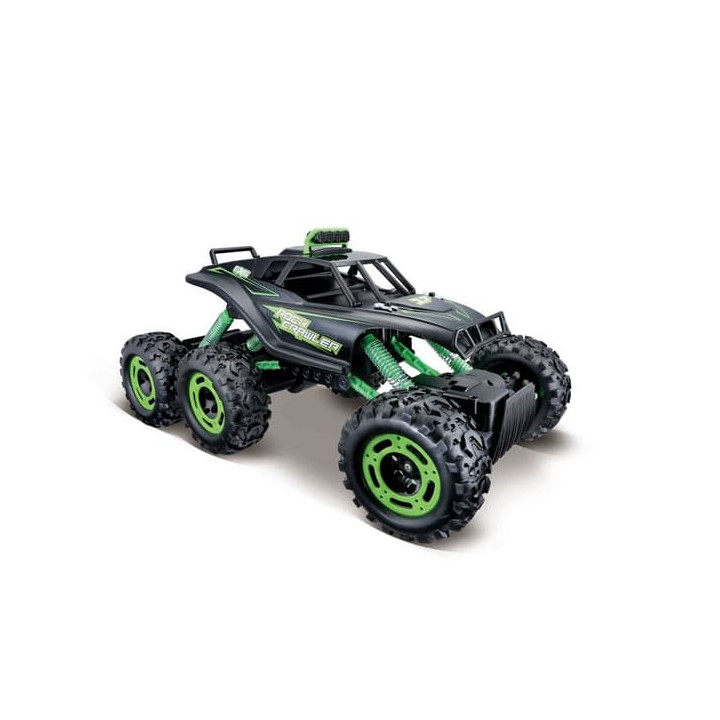 Maisto RC – Rock Crawler 6x6, matně černá, 2,4 GHz, XTR
