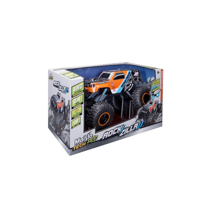 Maisto RC – ROCKZILLA II, oranžovo-černá, 2,4GHz, USB, 4WD, XTR