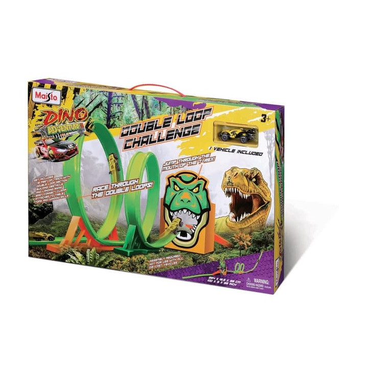 Maisto - Cyber Racers set, FM100 Dino Adventure Double Loop Challenge