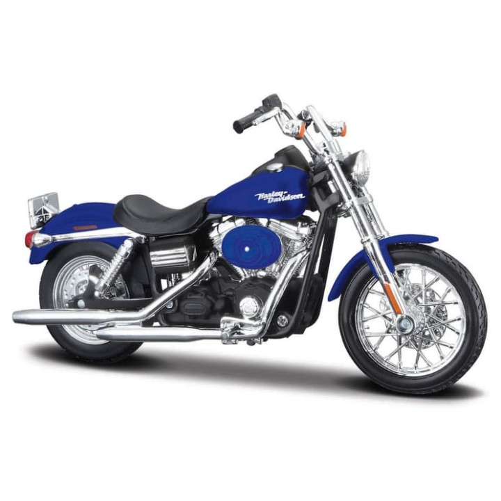 Maisto - HD - Motocykl - 2006 Dyna Street Bob, metal modrá, série 44, 1:18