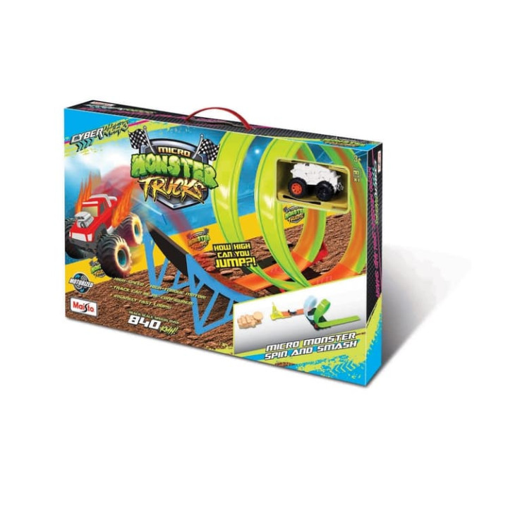 Maisto - Cyber Racers set, Micro Monster spin and smash