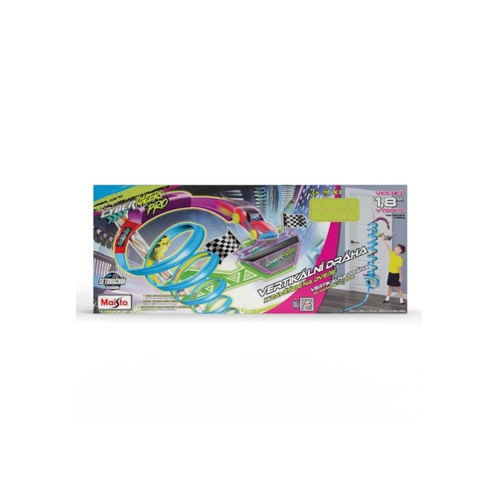 Maisto - Cyber Racers, Play set - Vertikální dráha na dveře s autíčkem, výška cca 2m