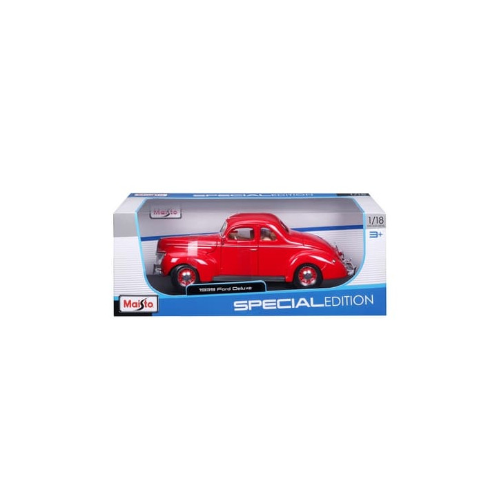 Maisto - 1939 Ford Deluxe Coupe, červená, 1:18