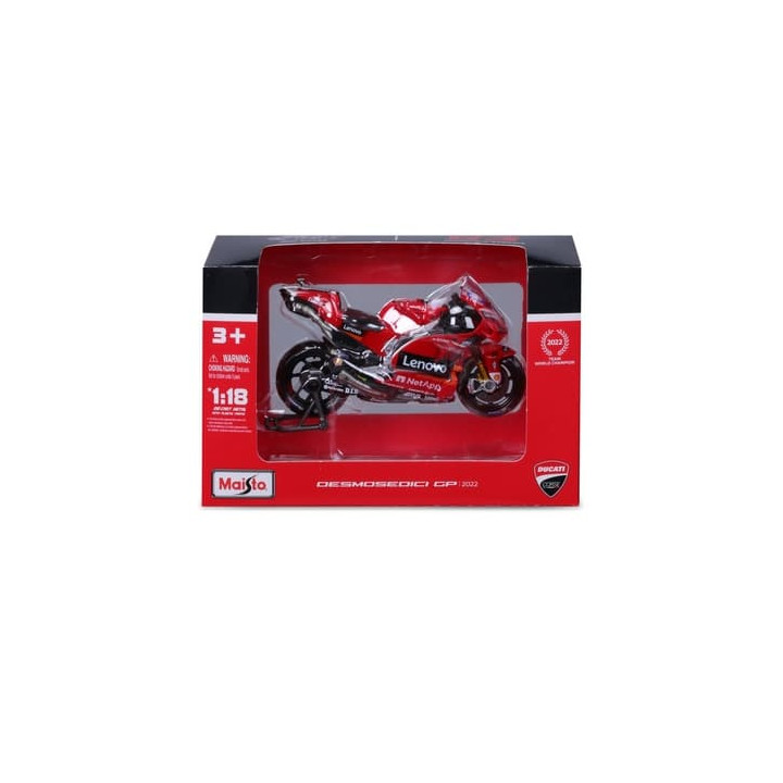 Maisto - Motocykl, Ducati Lenovo team 2022, ( 63 Francesco Bagnaia), 1:18