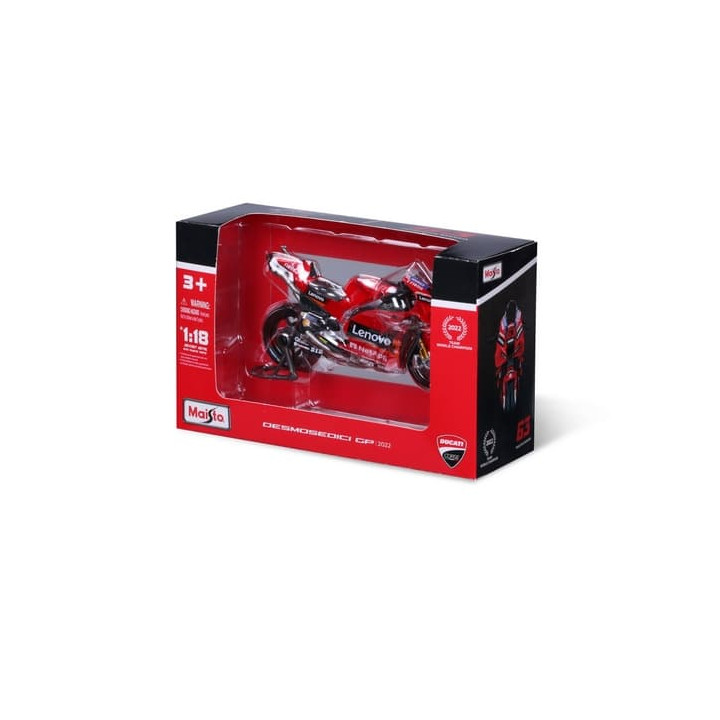 Maisto - Motocykl, Ducati Lenovo team 2022, ( 63 Francesco Bagnaia), 1:18