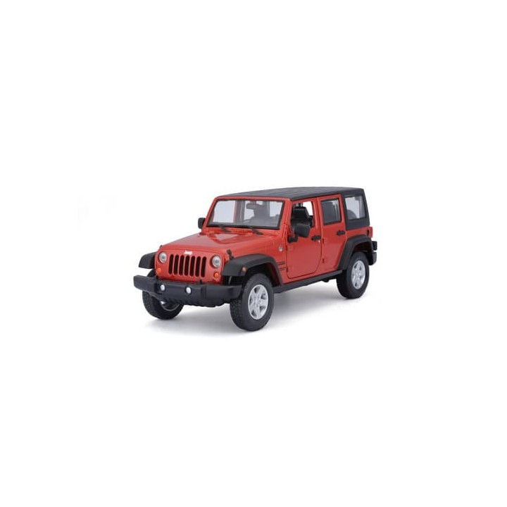 Maisto - 2015 Jeep Wrangler Unlimited, metal oranžová, 1:24