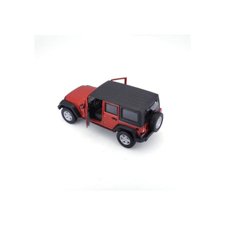 Maisto - 2015 Jeep Wrangler Unlimited, metal oranžová, 1:24