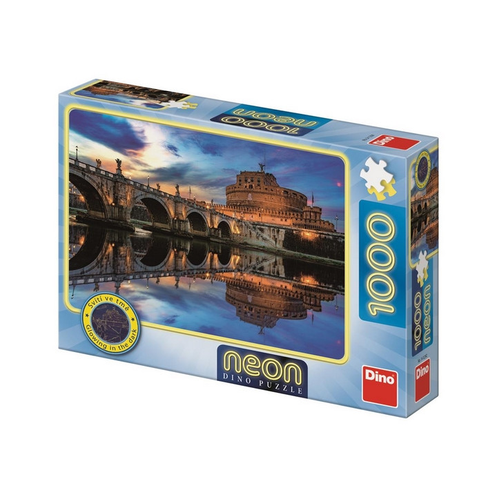 DINO Puzzle neon 1000 dílků ANDĚLSKÝ HRAD