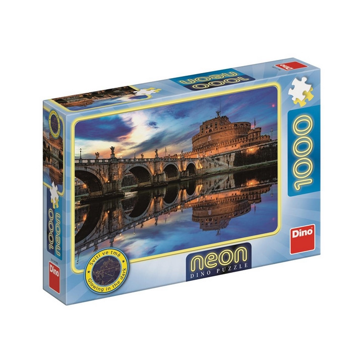 DINO Puzzle neon 1000 dílků ANDĚLSKÝ HRAD